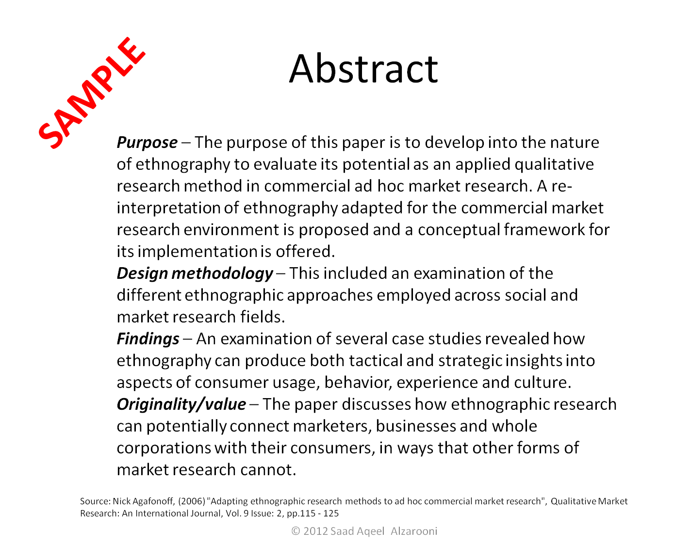 Abstract sample in research paper